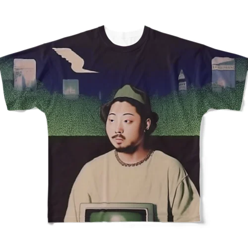 computer lover rapper フルグラフィックTシャツ