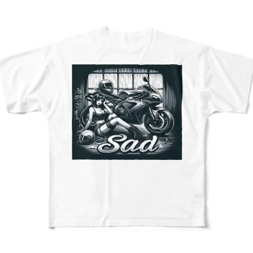 SADバイク女子 All-Over Print T-Shirt