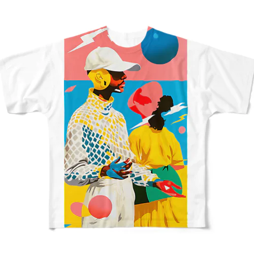 ミニマムカプル All-Over Print T-Shirt