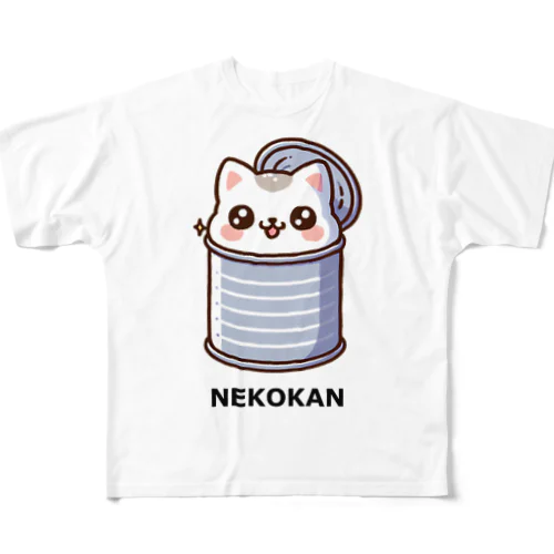 NEKOKAN フルグラフィックTシャツ