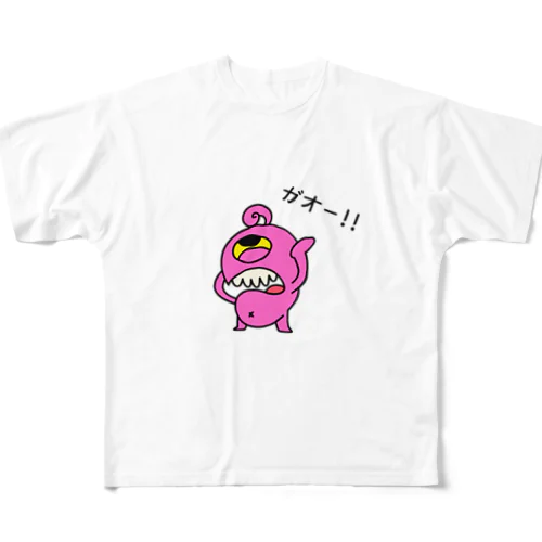ピンク怪獣 for Kids フルグラフィックTシャツ