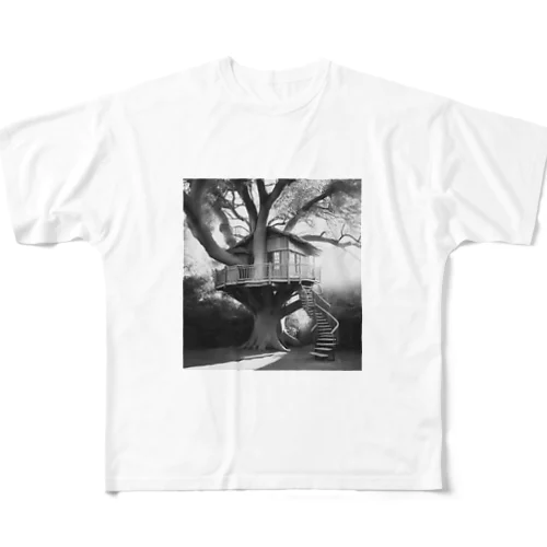 Old Treehouse at somewhere フルグラフィックTシャツ