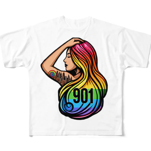 901パーカー フルグラフィックTシャツ
