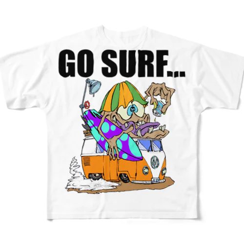 GO SURF All-Over Print T-Shirt