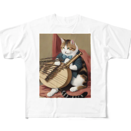  orchestra cat 001 フルグラフィックTシャツ