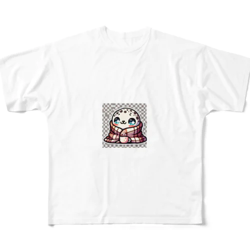 ブランケットにくるまるゴマフアザラシ All-Over Print T-Shirt