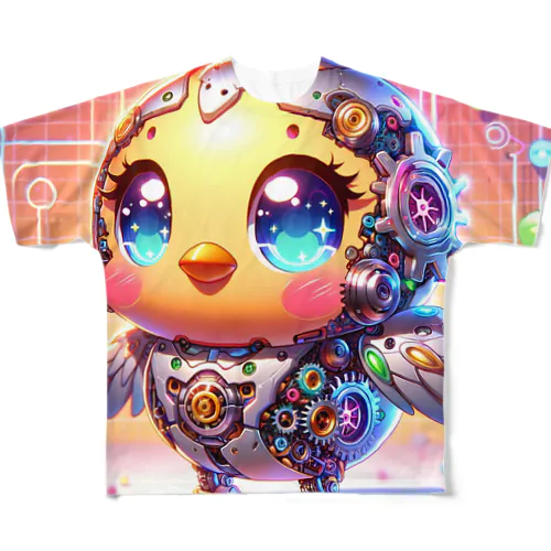 歯車のひよこ All-Over Print T-Shirt