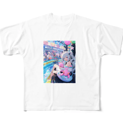 シ一バラダイスで遊ぼう　クニちゃん　2496 All-Over Print T-Shirt