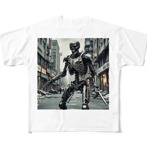 メタル骸骨 フルグラフィックTシャツ