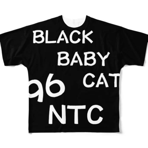 black baby cat フルグラフィックTシャツ