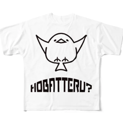 HOBATTERU?(黒) フルグラフィックTシャツ