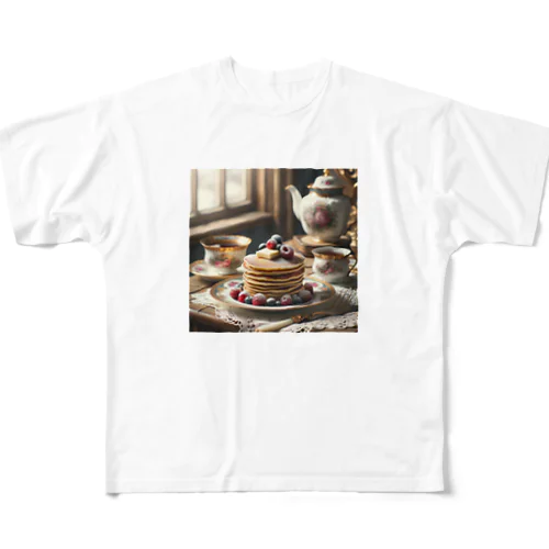 ふわふわパンケーキ フルグラフィックTシャツ