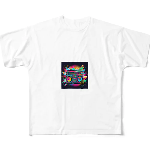 カラフルなラジカセくん All-Over Print T-Shirt