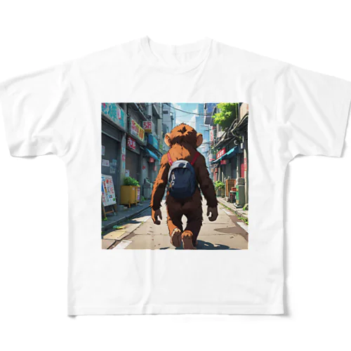 旅するサル All-Over Print T-Shirt