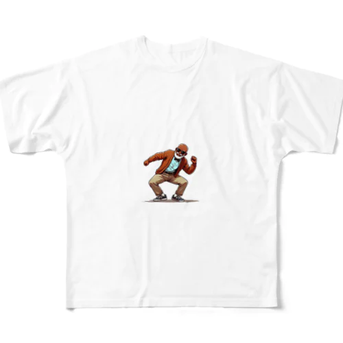 肩ダンスおじさん All-Over Print T-Shirt
