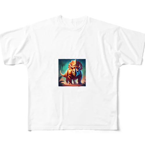 トリケラトプス All-Over Print T-Shirt