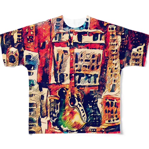 GARAKUTANOMACHI All-Over Print T-Shirt