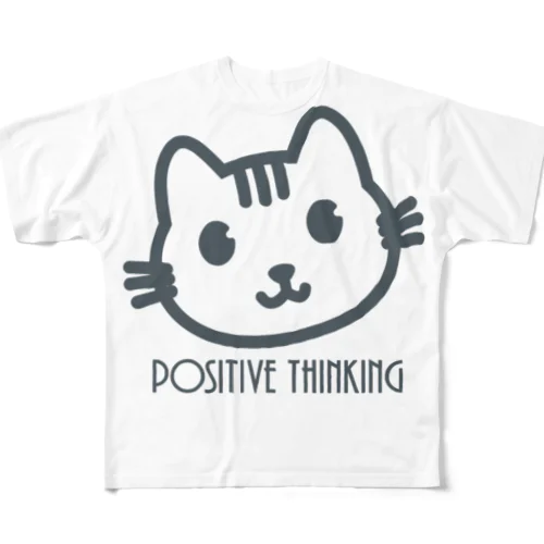 ポジティブ猫 ４代目 All-Over Print T-Shirt