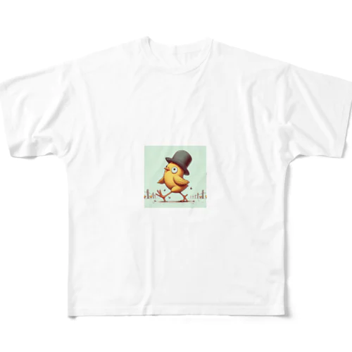 ピヨピヨ歩きましょ All-Over Print T-Shirt