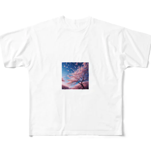 桜吹雪 All-Over Print T-Shirt