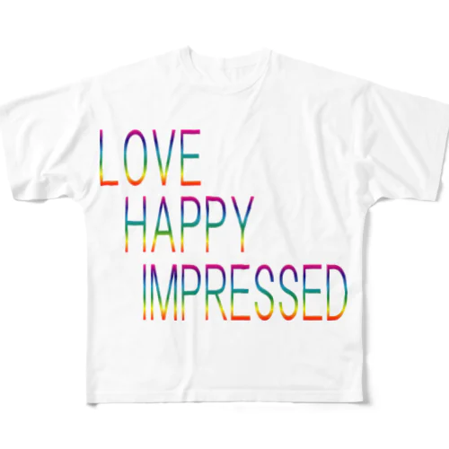 愛　幸せ　感動 All-Over Print T-Shirt