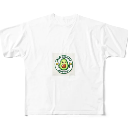 Happy Avocado 2 フルグラフィックTシャツ