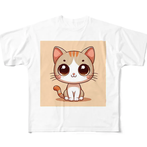 ねこニコばん All-Over Print T-Shirt