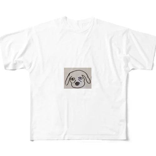 疲れた犬 フルグラフィックTシャツ