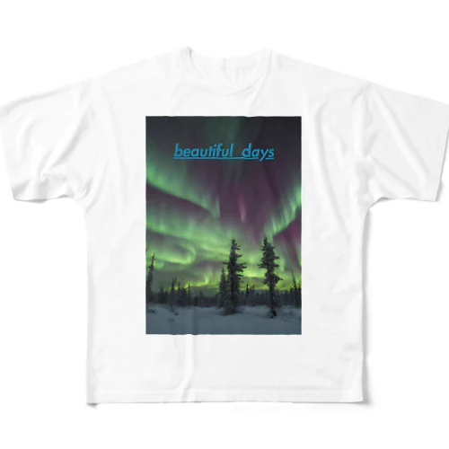 beautiful days (Aurora) フルグラフィックTシャツ