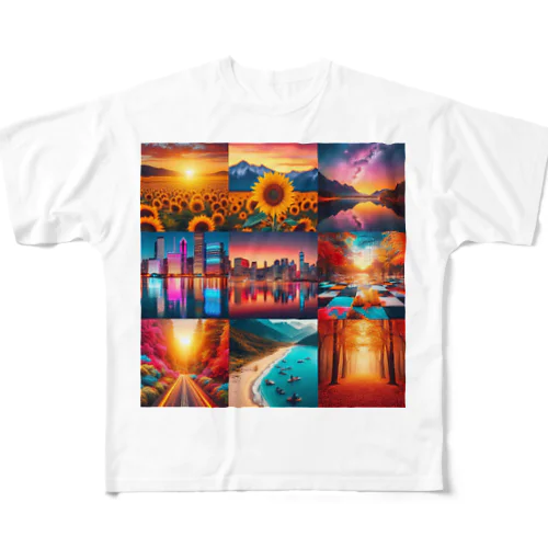 カラフル背景 All-Over Print T-Shirt