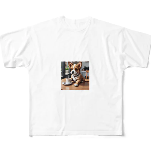 coffee dog All-Over Print T-Shirt