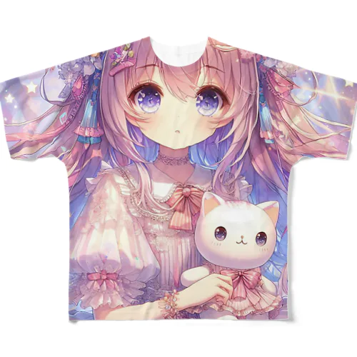 桜ルナ フルグラフィックTシャツ