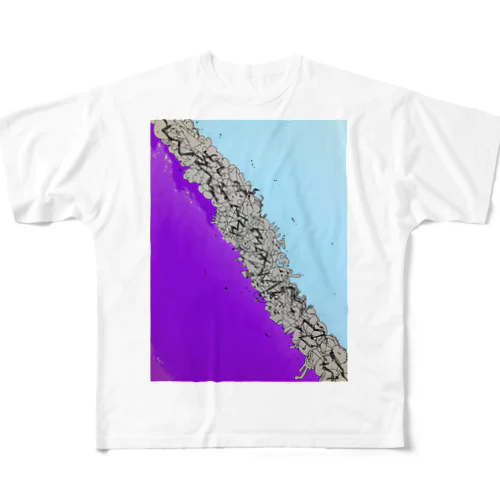 紫浄土 All-Over Print T-Shirt