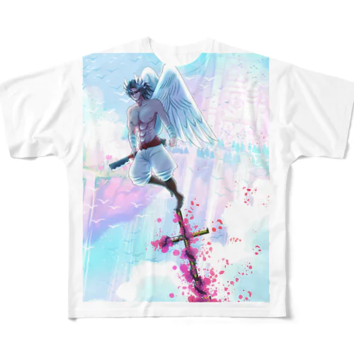 天使のカバネルくん　Cabanel of Angels All-Over Print T-Shirt