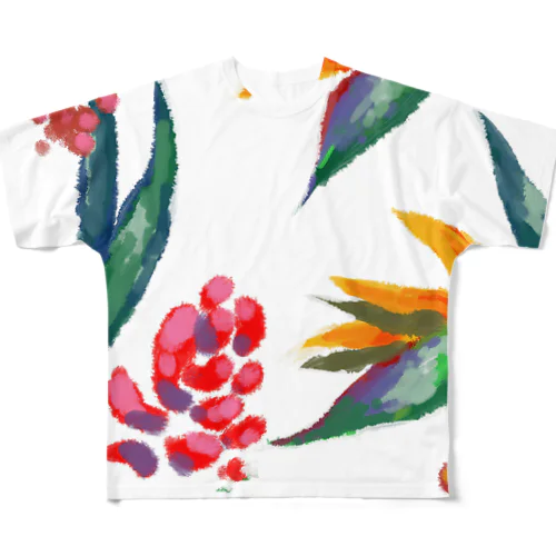 カラフルな花 All-Over Print T-Shirt