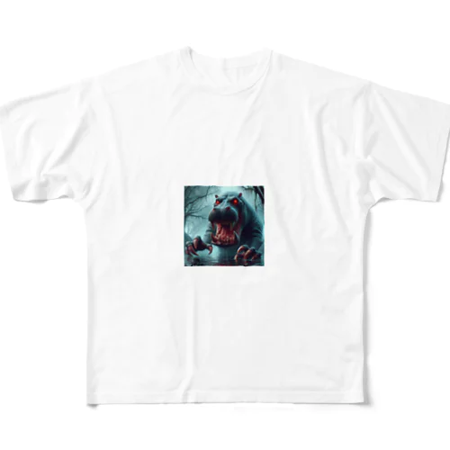 ホラーカバ All-Over Print T-Shirt