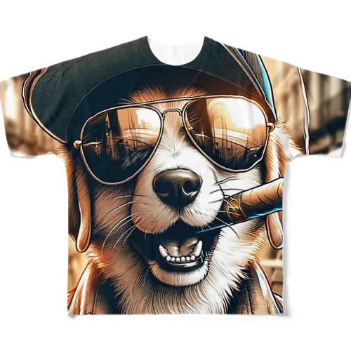 キャップ犬5 All-Over Print T-Shirt