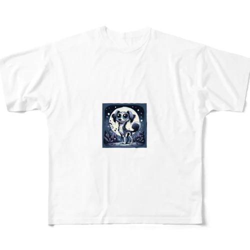 不気味で可愛い犬001 All-Over Print T-Shirt