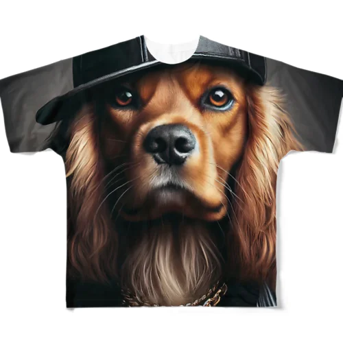 キャップ犬12 フルグラフィックTシャツ