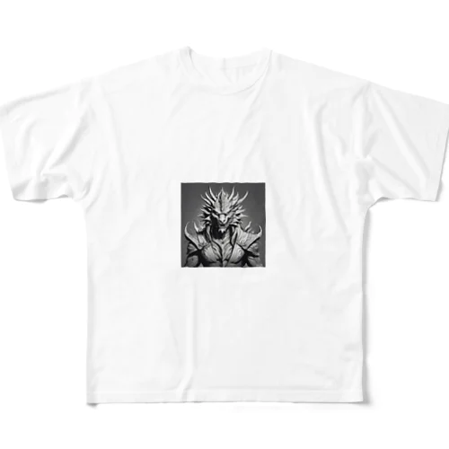 ドラゴン 鉛筆画03 All-Over Print T-Shirt