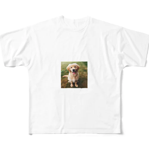 可愛い犬 フルグラフィックTシャツ