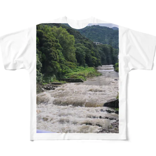 Hakone　RainyDay All-Over Print T-Shirt