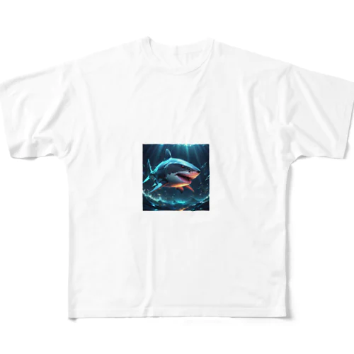 強そうなサメ All-Over Print T-Shirt
