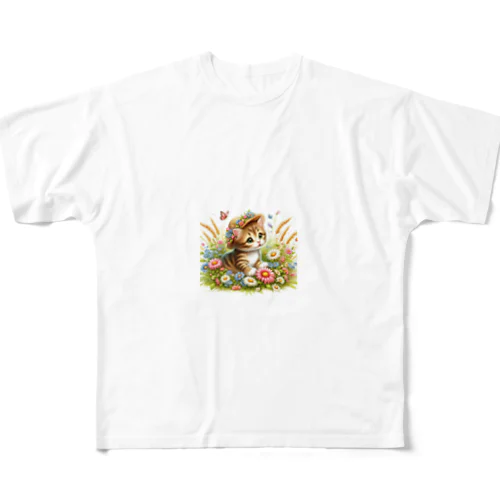 猫 All-Over Print T-Shirt