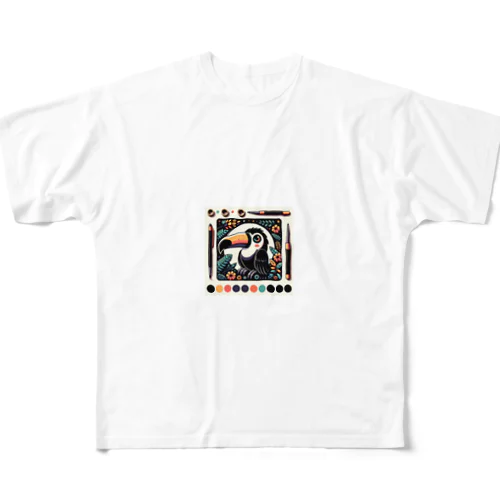 不気味で可愛いオオハシ001 All-Over Print T-Shirt