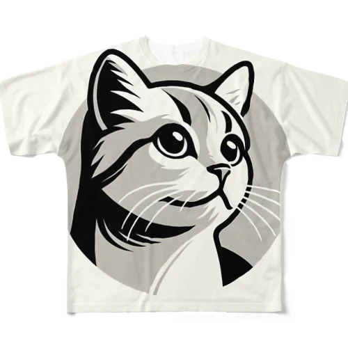 ねこねこ All-Over Print T-Shirt