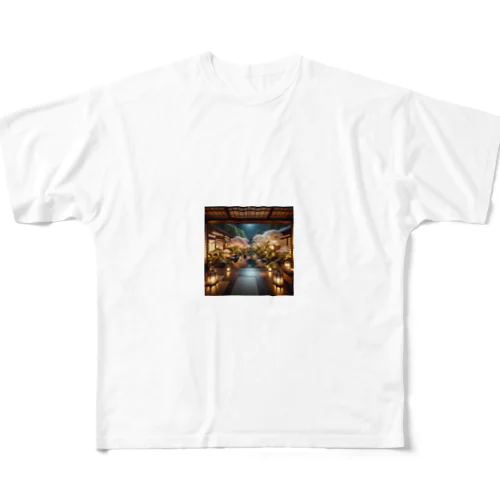 広大な日本庭園 All-Over Print T-Shirt