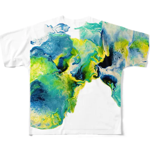 ユニークフルイドフラワー All-Over Print T-Shirt