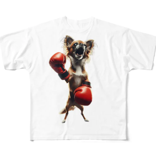 チワワ　ドックパークボクシング All-Over Print T-Shirt