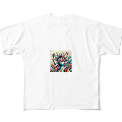 自由な女神 All-Over Print T-Shirt